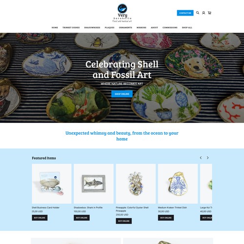 Square website for Fossil Art