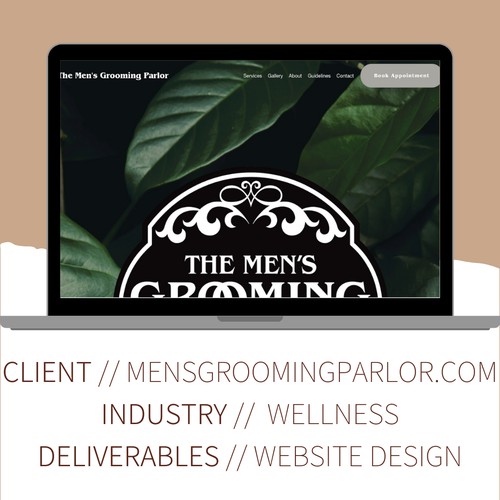 Squarespace website for men's grooming