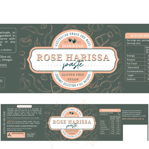 Label for pasta