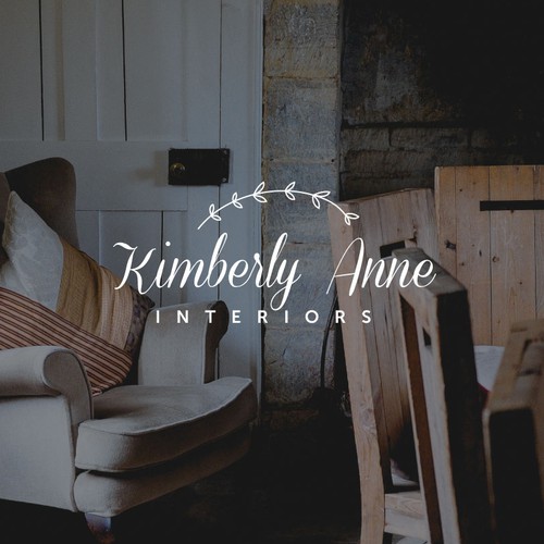Feminine and gracious logo for an interior designer