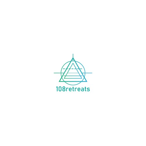 Logo design of 108 retreats yoga studio