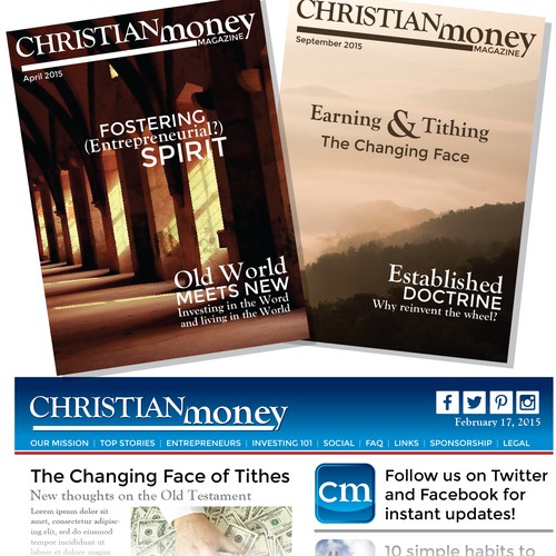 Create an awesome logo for Christian Money Magazine