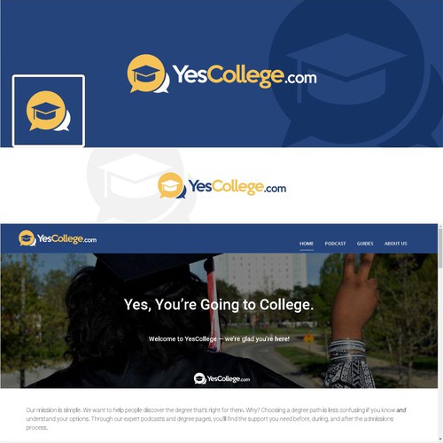 a clean and exciting logo for an education site