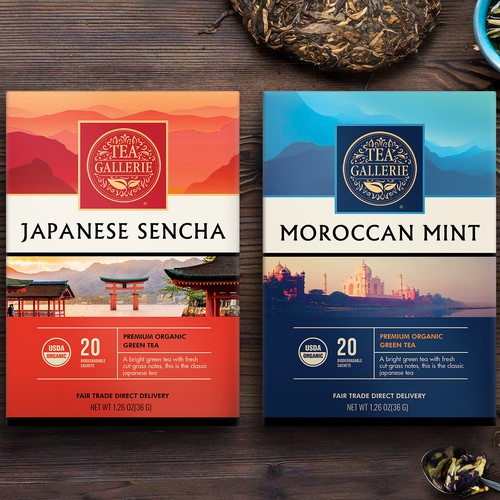 Tea boxes, packaging design