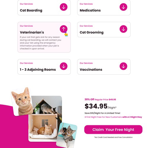 Cat Hotel Web Page Design