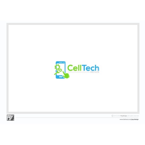 Create a business logo for a cellular/technology repair business