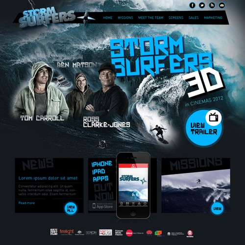 Help STORM SURFERS with a new website design