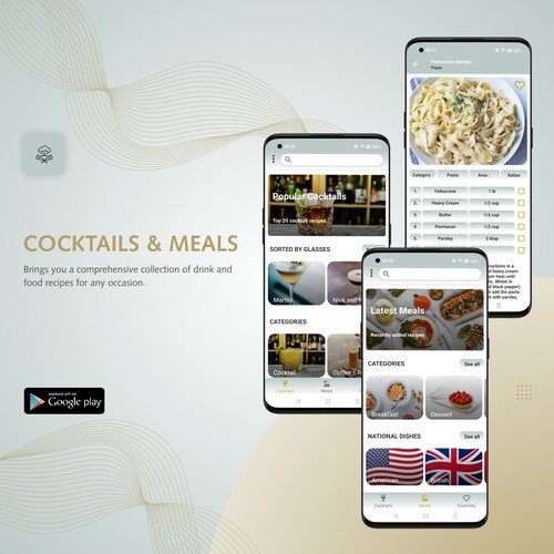 COCKTAILS & MEALS - Full App Development