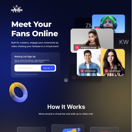 Face to Face Landing Page
