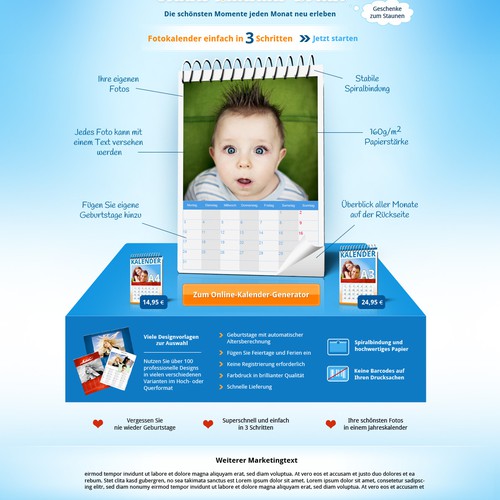 AquaSoft PhotoCalendar Online