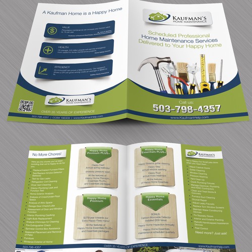 New brochure design wanted for Kaufman's Home Maintenance