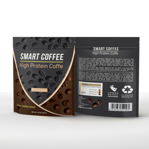 Stand up pouch label design