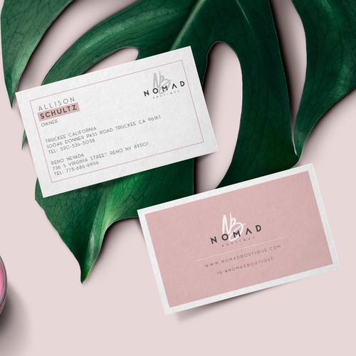 Chic and trendy business card design