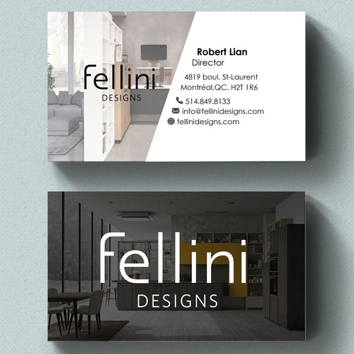 business card for italian modern design studio