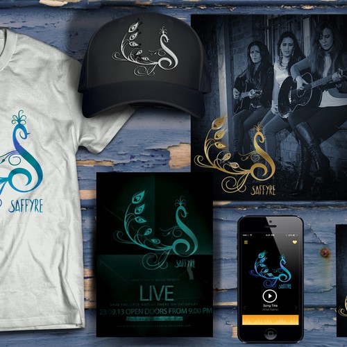 Saffyre logo music merch mockup