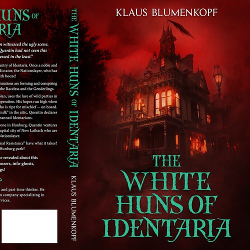 A book cover for a Gothic fantasy "The White Huns of Identaria"