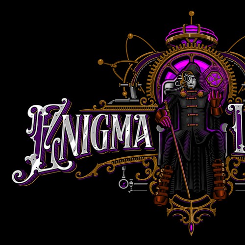 Steampunk logo theme for ENIGMA LOVER youtube chanel.