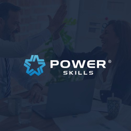 Bold Colourful logo for Power Skills, a coaching company