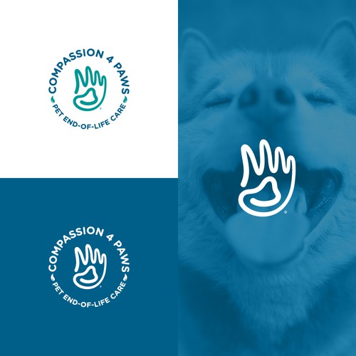 Human Hand + Paws Logo