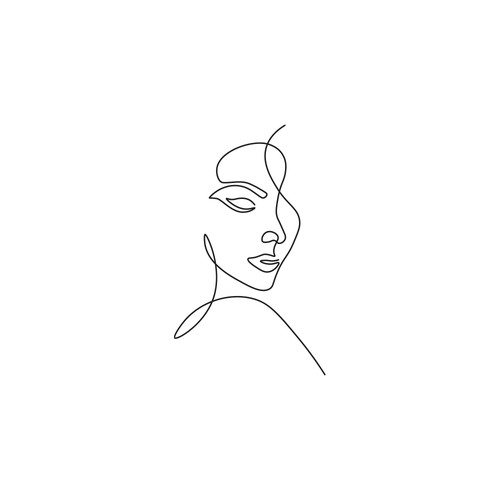 Abstract design of a woman's face for Well Kept Beauty