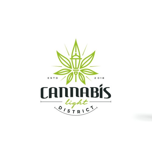 Modern Line Art with a touch of classic logo for a Cannabis Light District