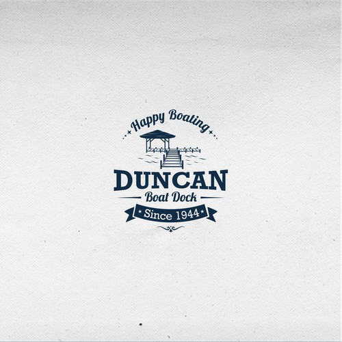 logo vintage concept for Duncan Boat Dock 