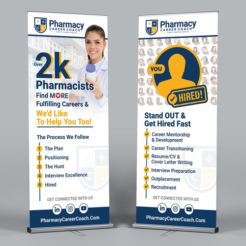 Bold Tradeshow Banner for Pharmacy Career Coach