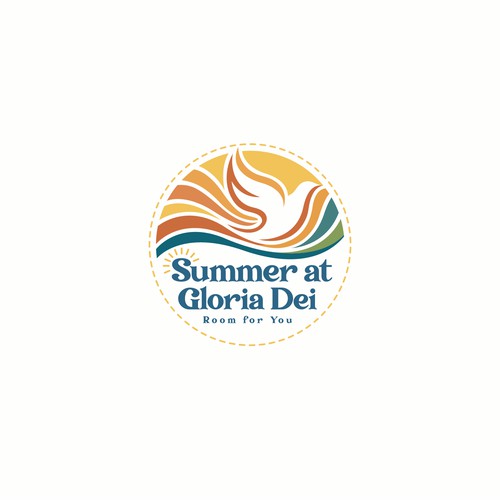 A welcoming logo to showcase summer programming season at a Lutheran church.
