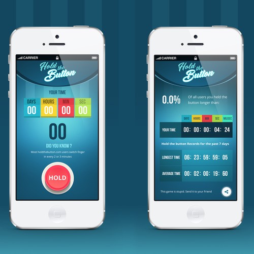 Hold the Button Mobile App Design