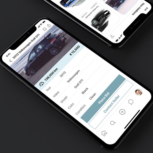 UI for used cars bidding app