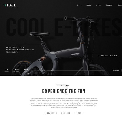 E-Bikes Website Design