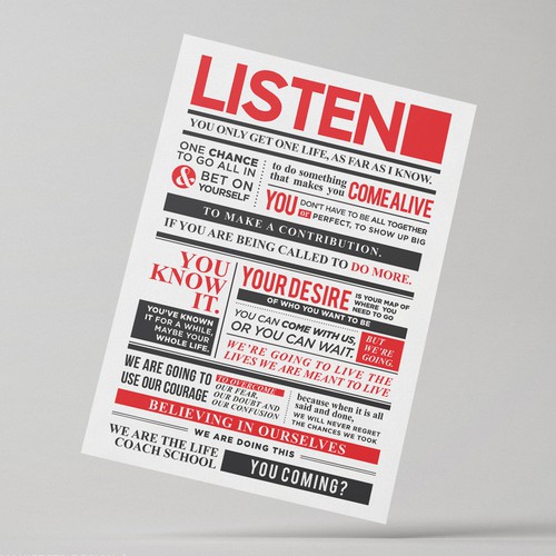 Clean and Modern Manifesto Design for The Life Coach School