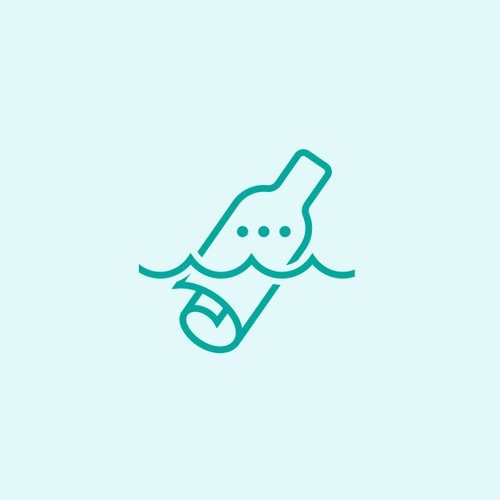 Logo for a message in a bottle