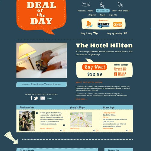 New website design wanted for Deal of the Day