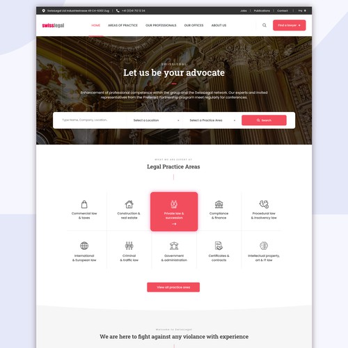 Swisslegal Web App Design