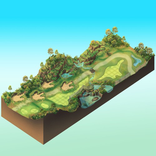 Dinosaur Themed Golf Course Concept