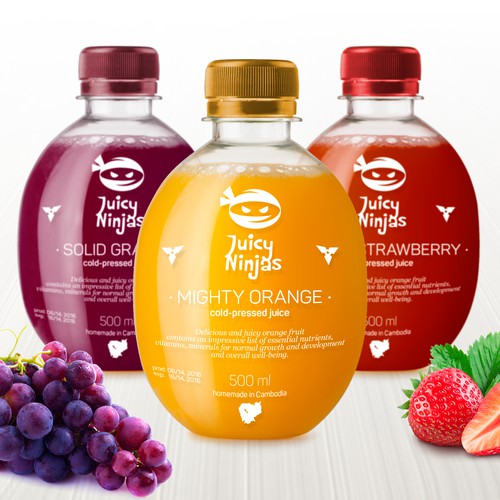 Juicy Ninjas Bottle Design Concept