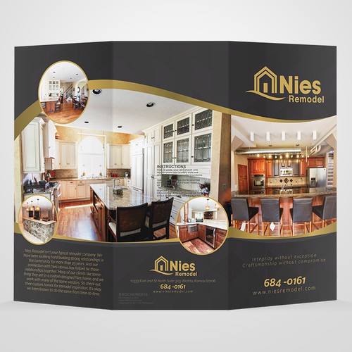 Design a trifold mailer/brochure for a high end remodeling company!