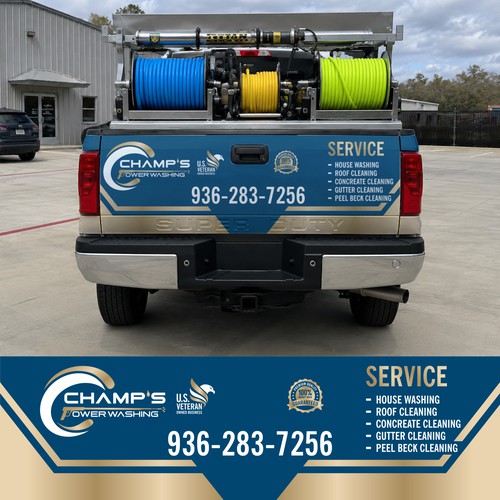 Champ's Power Washing - Truck Wrap Concept