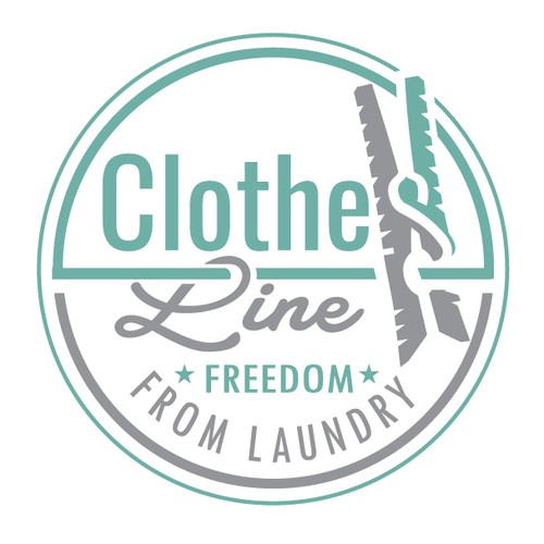 Retro logo for a Laundry Service company.