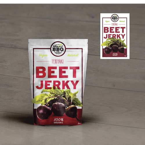 Fun packaging for beet jerky