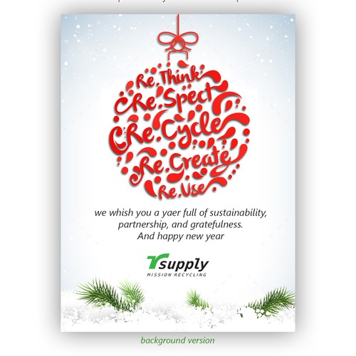 worldclass christmas card for customers and business partners