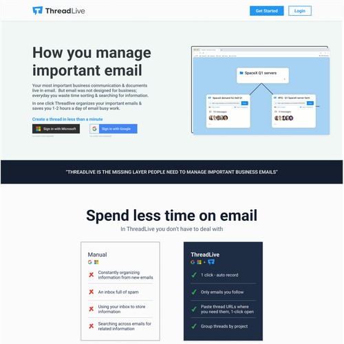ThreadLive Modern Landing Page 