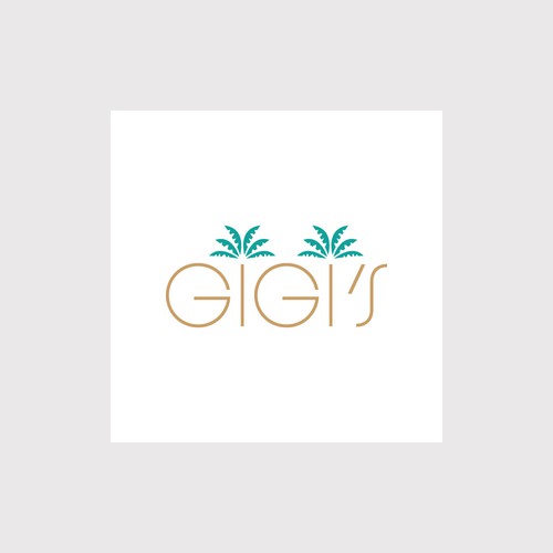 Fun and tropical restaurant logo