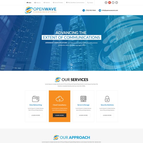 Modern Open Wave  Communications Website 