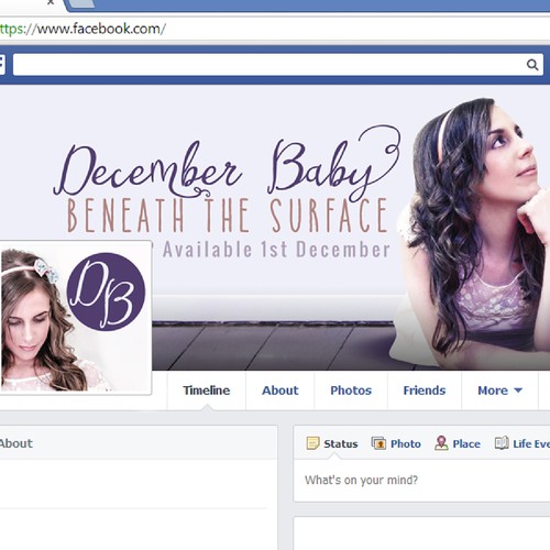 Facebook cover for artist