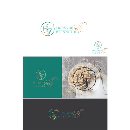 silk flowers logo design