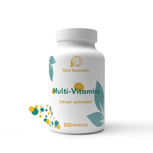 Multi vitamins bottle label