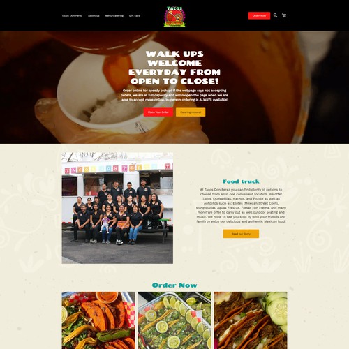 Square online website for Mexican food