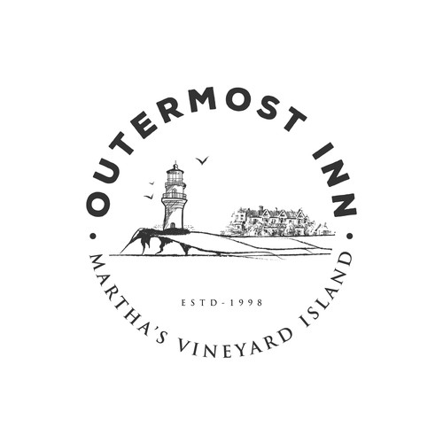 logo that communicates our remote island fine dinning family owned restaurant